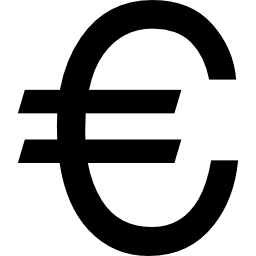 duży symbol euro ikona