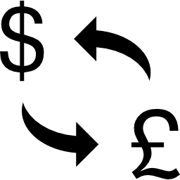 câmbio do dólar e da libra esterlina Ícone