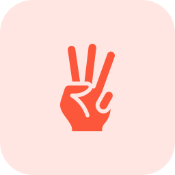 Three fingers icon