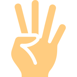 Four fingers icon