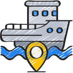 Sea navigation icon