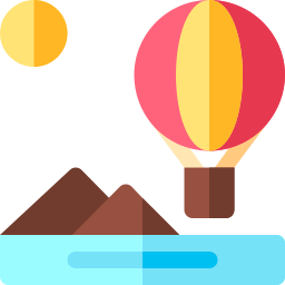 Hot air balloon icon