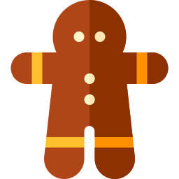 Gingerbread man icon