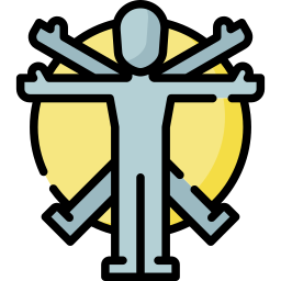 Vitruvian man icon