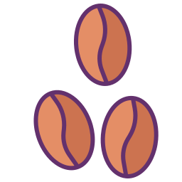 Coffee beans icon