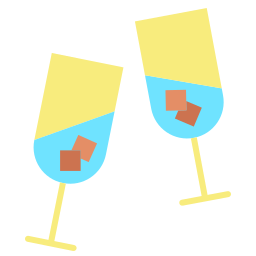 Champagne glasses icon