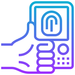 digitalização de impressões digitais Ícone
