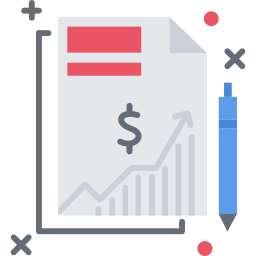 rapport sur les bénéfices Icône