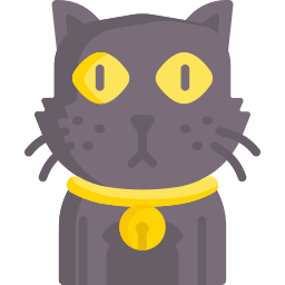 schwarze katze icon