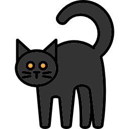 schwarze katze icon