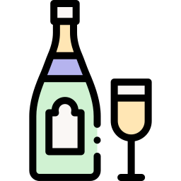 bicchiere di champagne icona