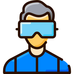 Virtual reality glasses icon