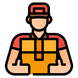 Delivery man icon