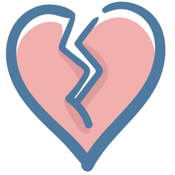 Broken heart icon