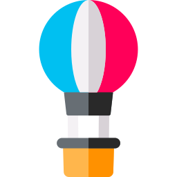 Hot air balloon icon