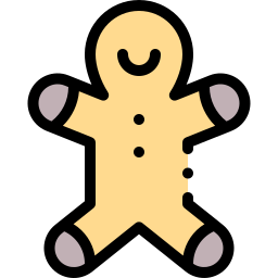 Gingerbread man icon