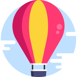 Hot air balloon icon