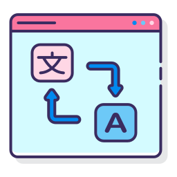 Übersetzung und lokalisierung icon