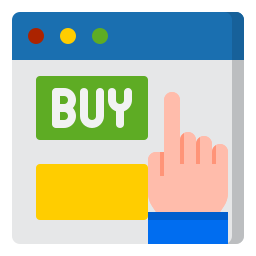 Shopping online icon