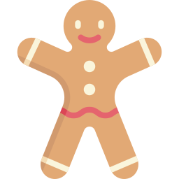 Gingerbread man icon