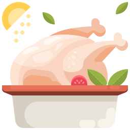 Roast chicken icon