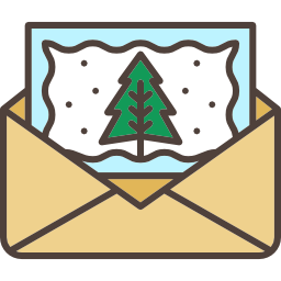 Christmas card icon