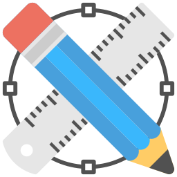 Pencil and ruler icon