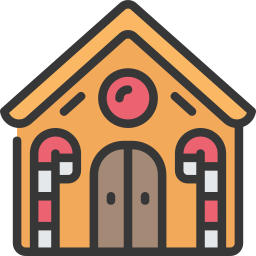 Gingerbread house icon