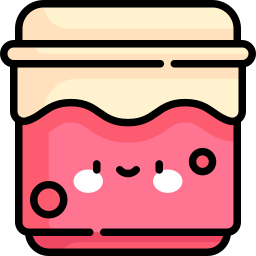 Strawberry jam icon