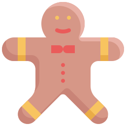 Gingerbread man icon