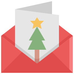 Christmas card icon