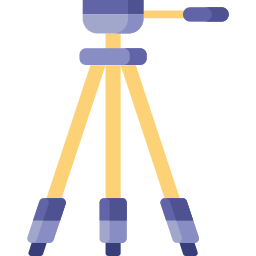 Camera tripod icon