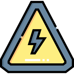 elektrisches warnschild icon