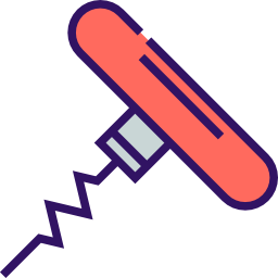 un tire-bouchon Icône