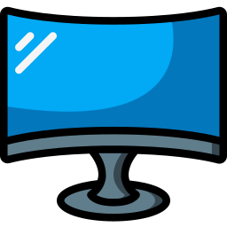 Curved monitor icon