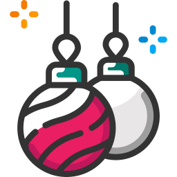 Christmas balls icon