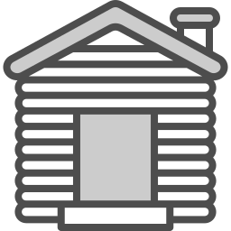 Wooden house icon