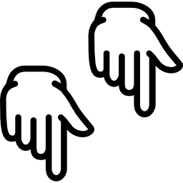 Pointing down icon