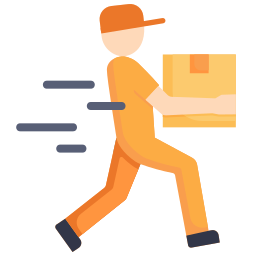 Delivery man icon