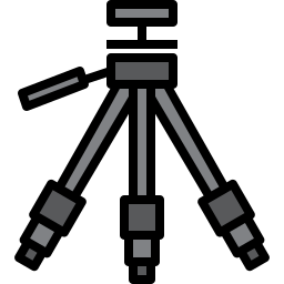 Camera tripod icon