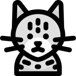 Ägyptische mau-katze icon