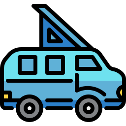 Camper van icon