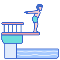 Diving board icon