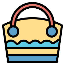 Beach bag icon