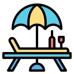 Deck chair icon