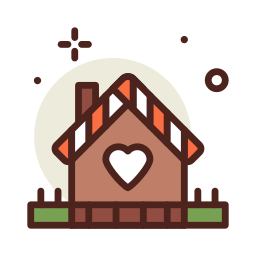 Gingerbread house icon