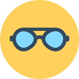 Swimming pool glasses icon