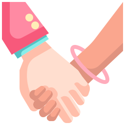 hand in hand icon