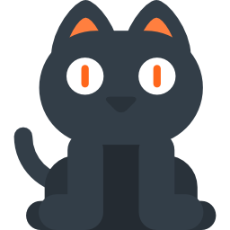 schwarze katze icon