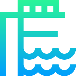 Diving platform icon